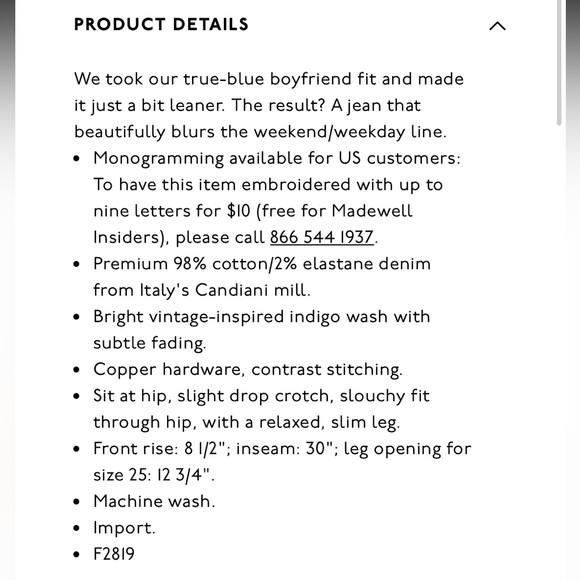 Madewell Slim Boyjean Medium Wash Straight Leg Jeans - Picture 3 of 7